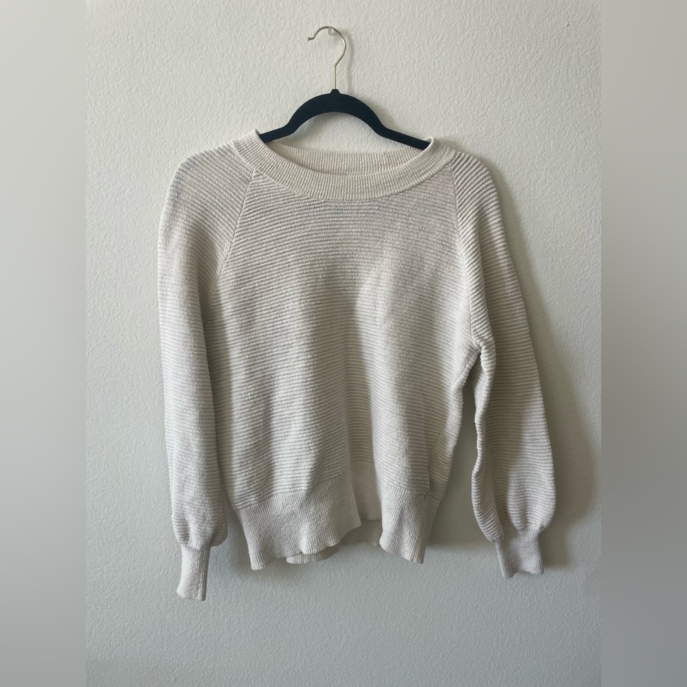 Madewell cream crew neck sweater